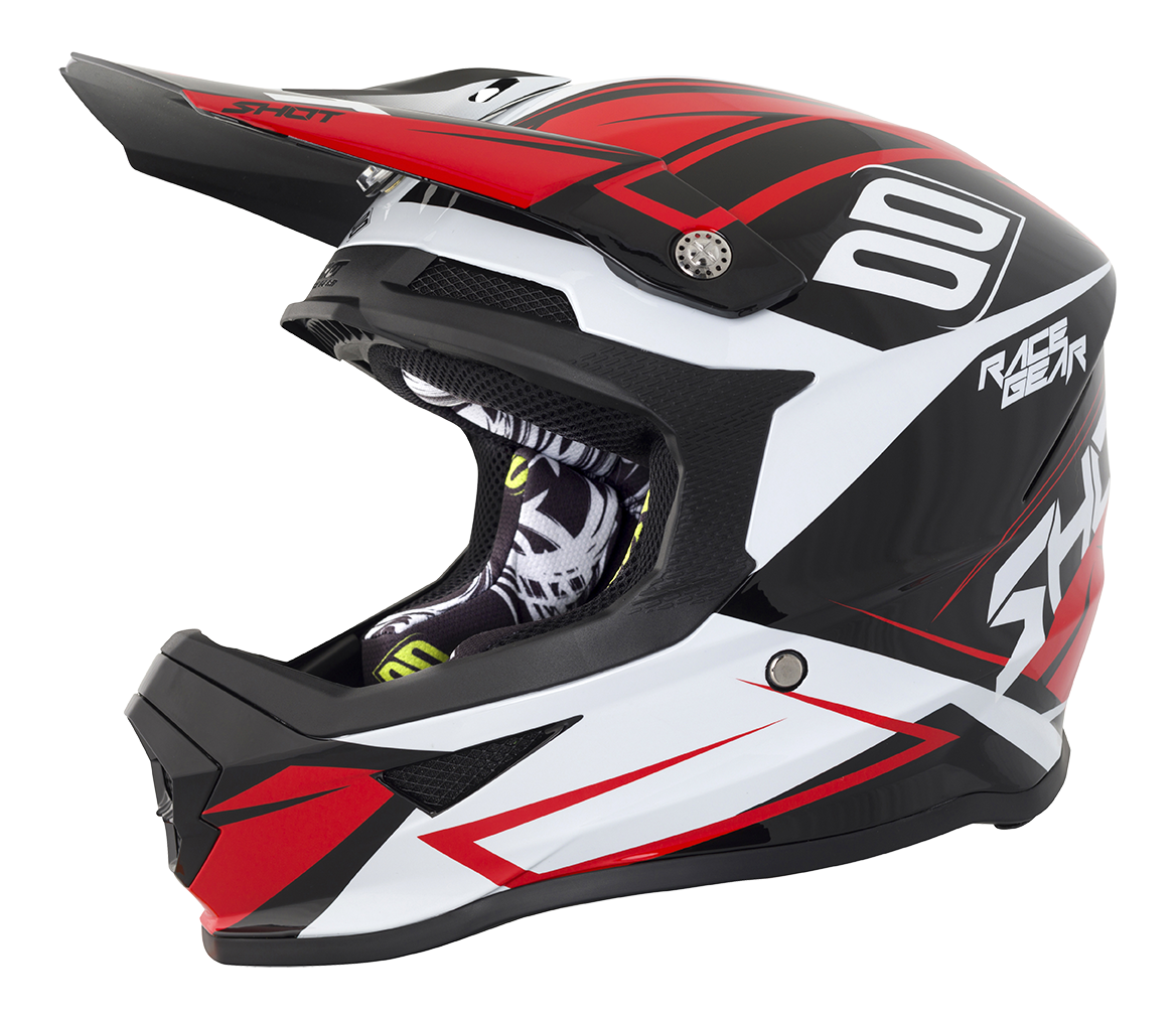 SHOT RACE GEAR 2018  HELMA   FURIOUS ALERT - BLACK RED