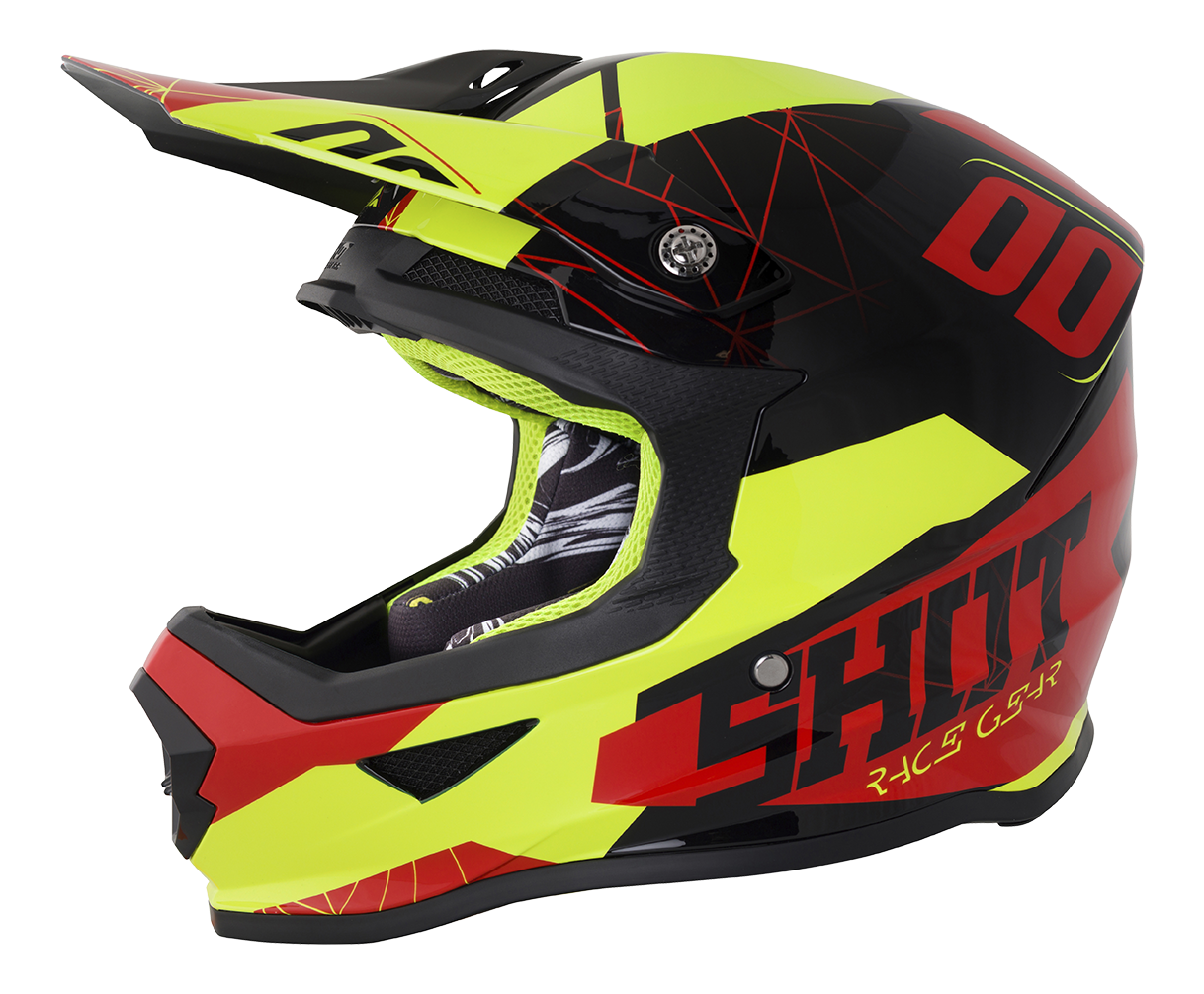 SHOT RACE GEAR 2018  HELMA III FURIOUS SPECTRE RED / NEON YELLOW BRILLANT 