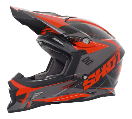 SHOT RACE GEAR 2018 HELMA STRIKER  SIDE  NEON ORANGE BRILLANT