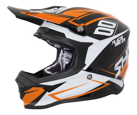 SHOT RACE GEAR 2018  HELMA FURIOUS ALERT BLACK/ORANGE BRILLANT