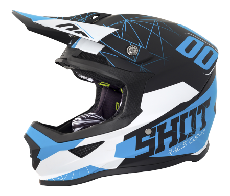 SHOT RACE GEAR 2018  HELMA FURIOUS SPECTRE BLACK/BLUE MAT