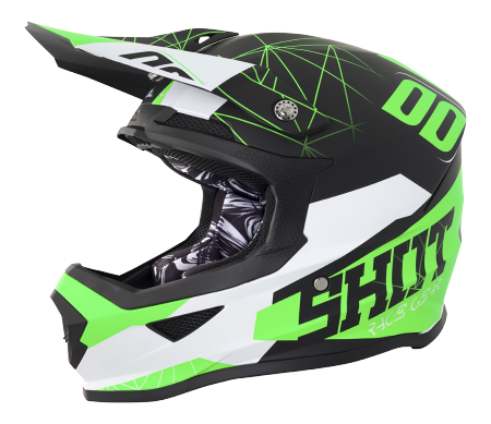 SHOT RACE GEAR 2018  HELMA FURIOUS SPECTRE BLACK/GREEN MAT