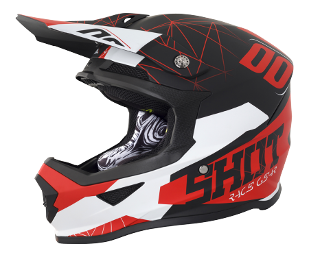 SHOT RACE GEAR 2018  HELMA FURIOUS SPECTRE BLACK/RED MAT