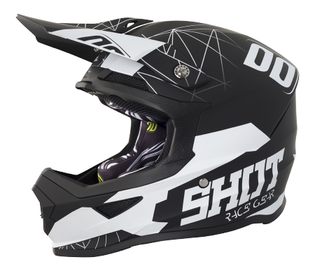 SHOT RACE GEAR 2018  HELMA FURIOUS SPECTRE BLACK/WHITE MAT