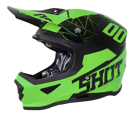 SHOT RACE GEAR 2018  HELMA FURIOUS SPECTRE NEON GREEN BRILLANT