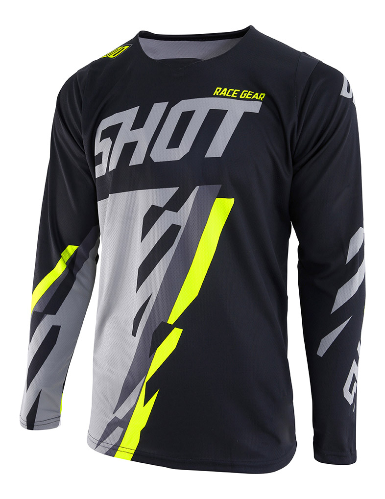 SHOT RACE GEAR 2019 CONTACT SCORE DRES BLK/GREY/NEON YELLOW